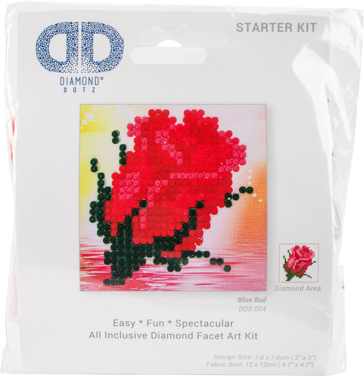 Diamond Dotz Square Diamond Art Kit 3X3-Bliss Bud